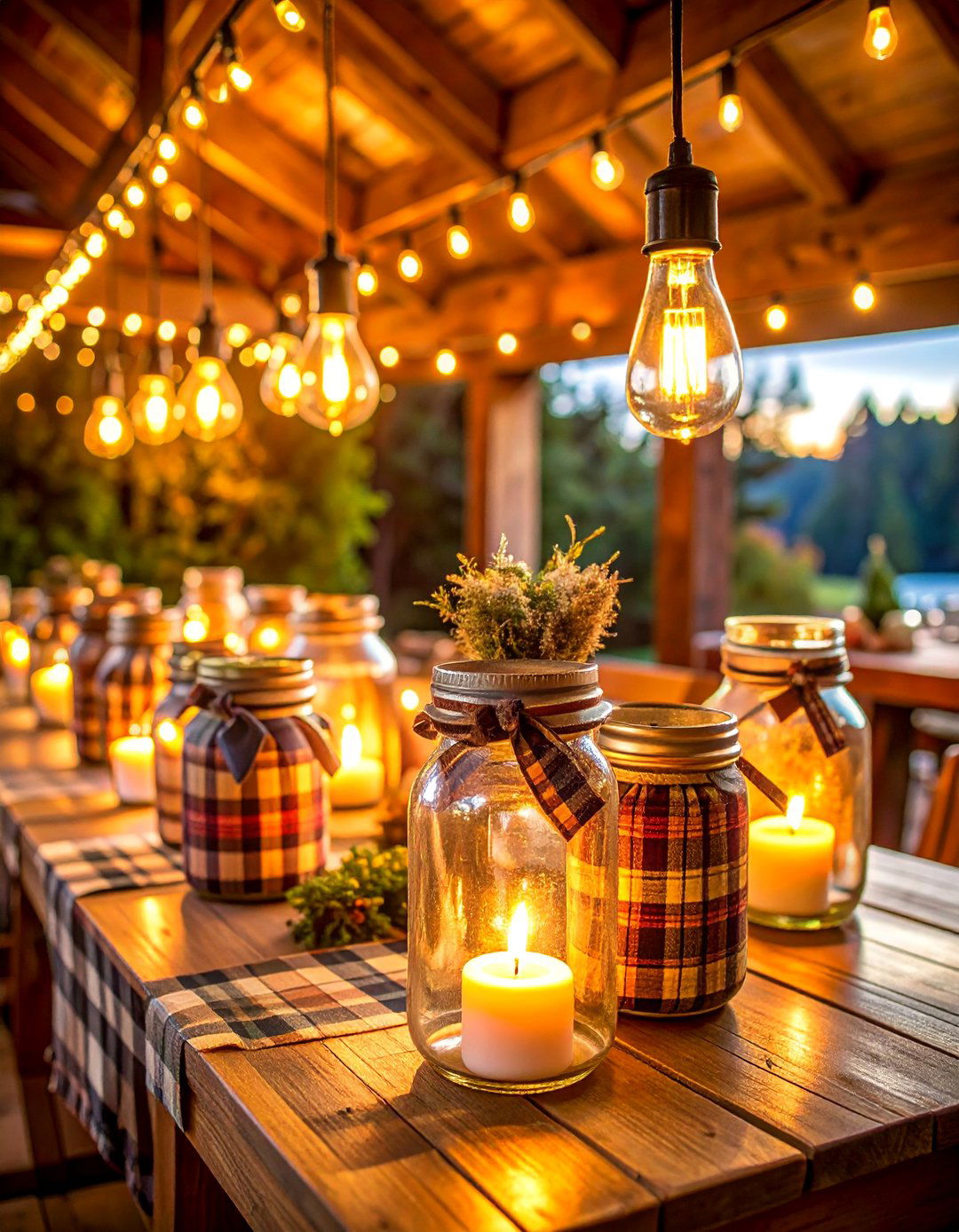 Plaid and Flannel Cozy Cabin Wedding - 25 Fall Wedding Décor Ideas