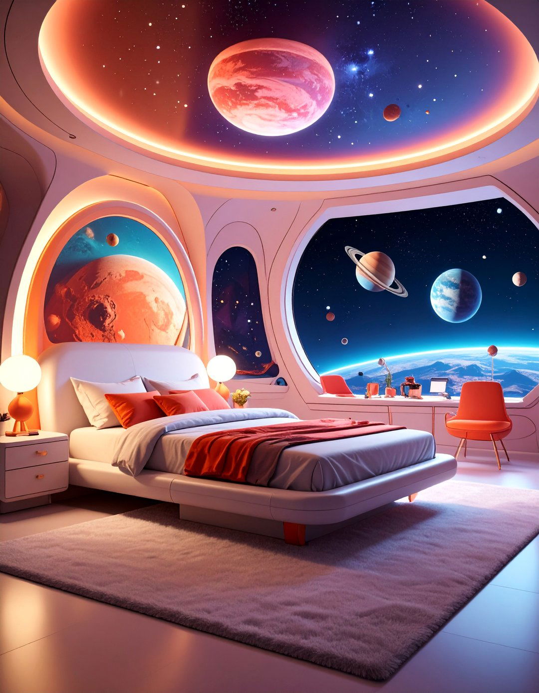Planet Themed Color Coordinated Bedroom - 25 galaxy space-themed bedroom ideas