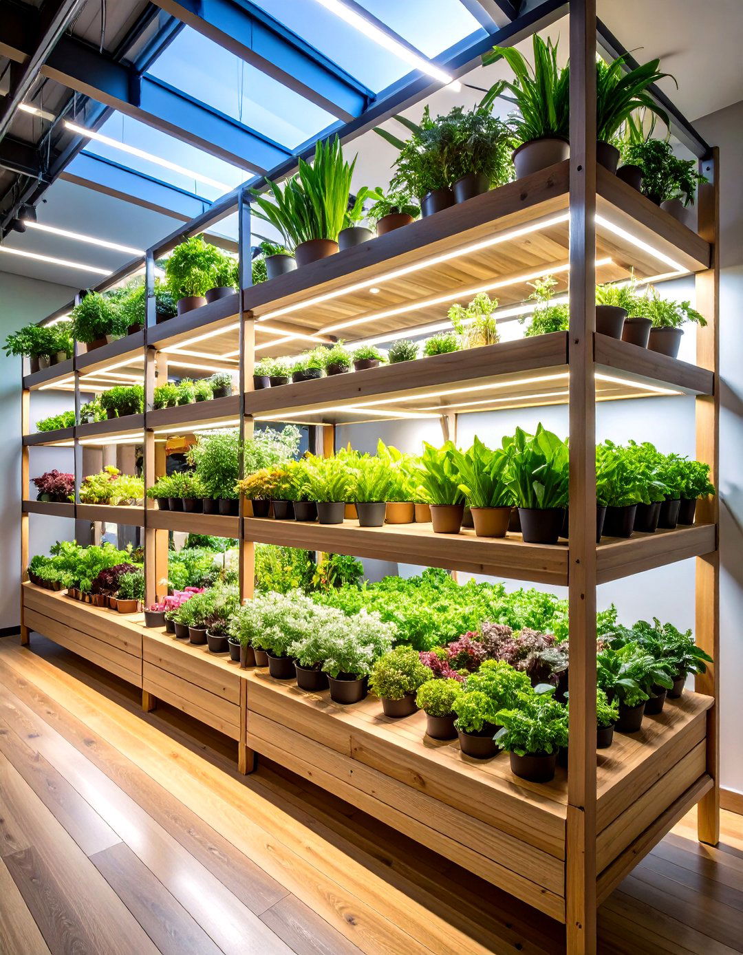 Plant Display Sanctuary with Grow Lighting - 25 Alcove Ideas
