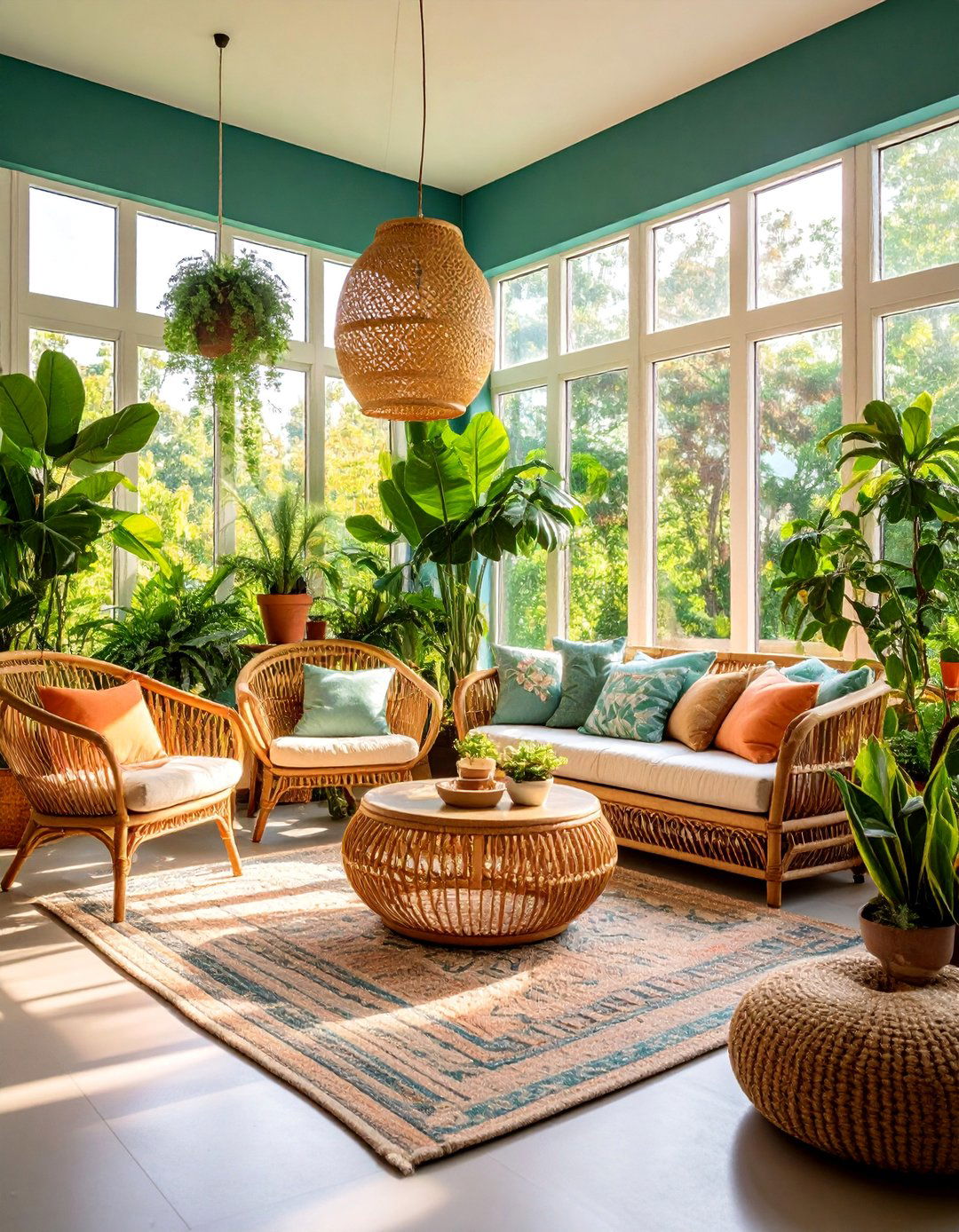 Plant Filled Sunroom Sanctuary with Biophilic Design - 25 House Decor Ideas