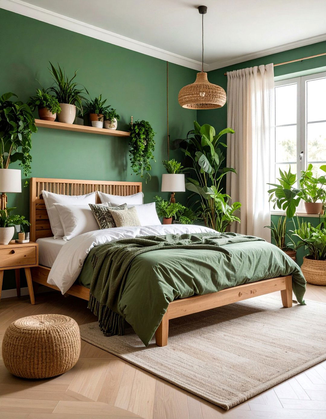 Plant Forward Green Sanctuary - 25 Clean Girl Room Ideas