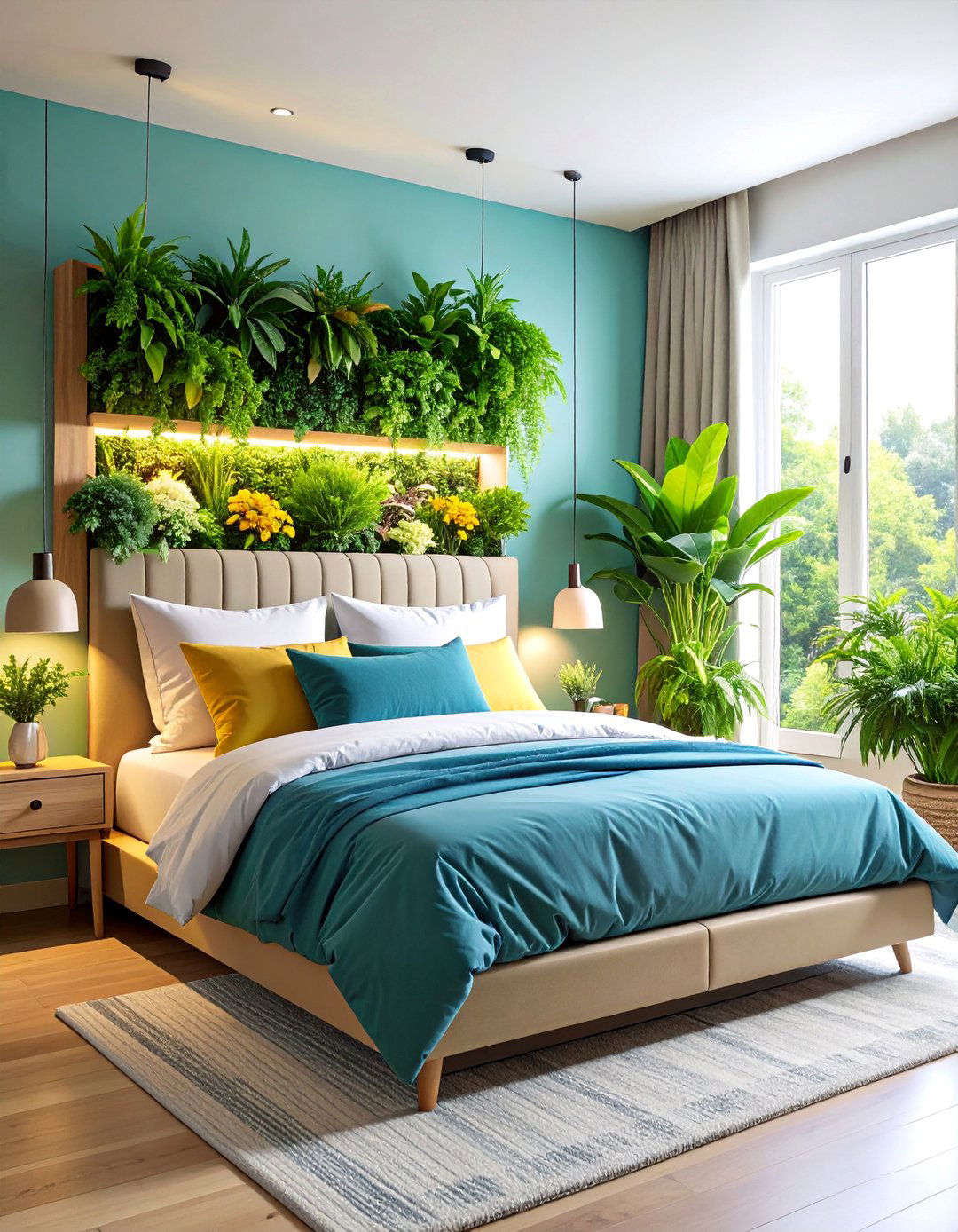 Platform Bed with Integrated Planters - 25 Unique Bed Design Ideas