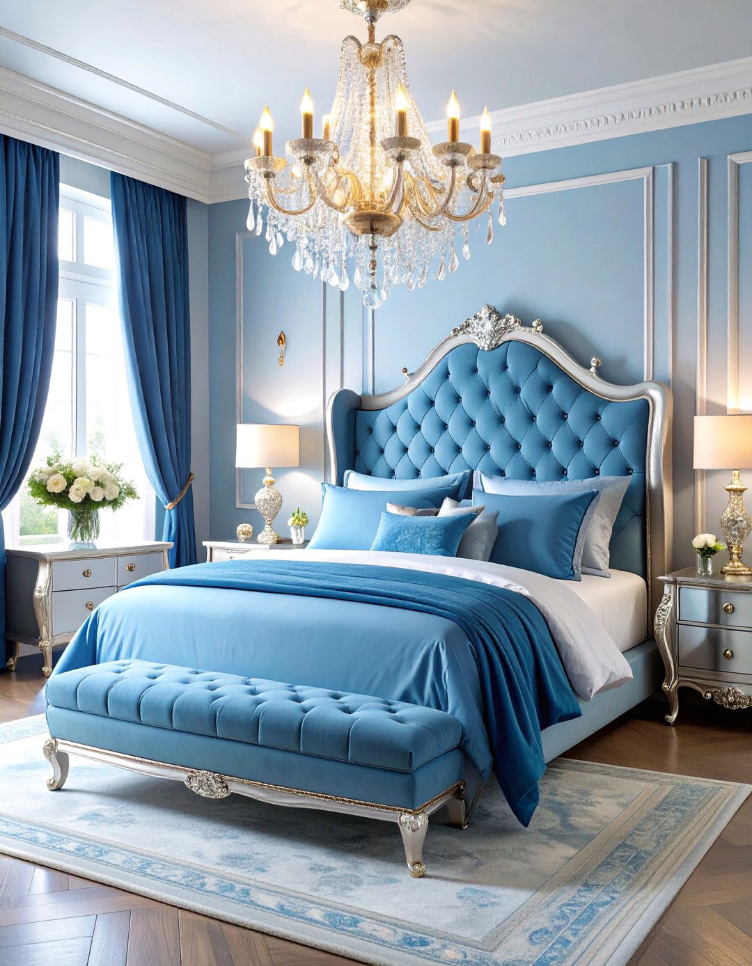Platinum Ice Palace Design - 25 Glam Bedroom Ideas