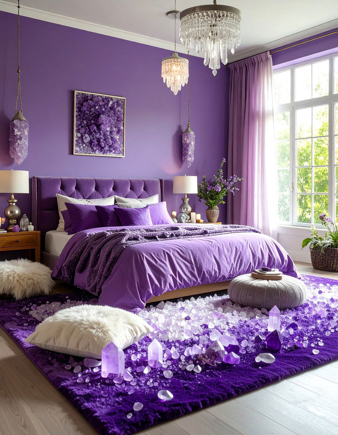 Plum Purple Mystical Chamber - 25 Dark Boho Bedroom Ideas