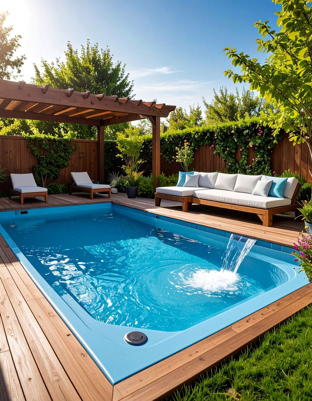 Plunge Pool with Spa Like Features - 25 Small Inground Pool Ideas