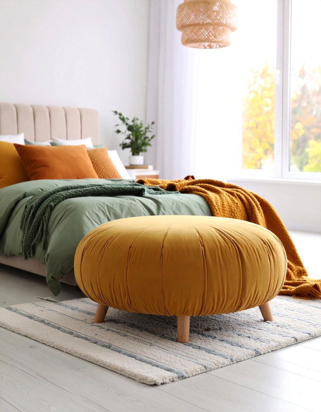 Plush Ottoman Chair - 25 Bedroom Chair Ideas