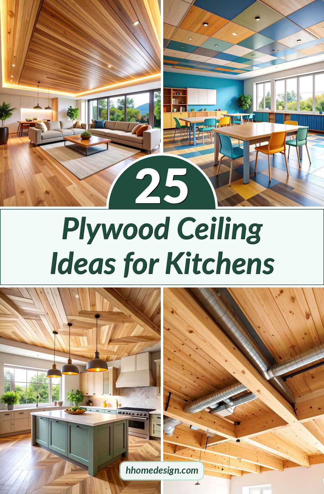 25 Plywood Ceiling Ideas for Kitchens