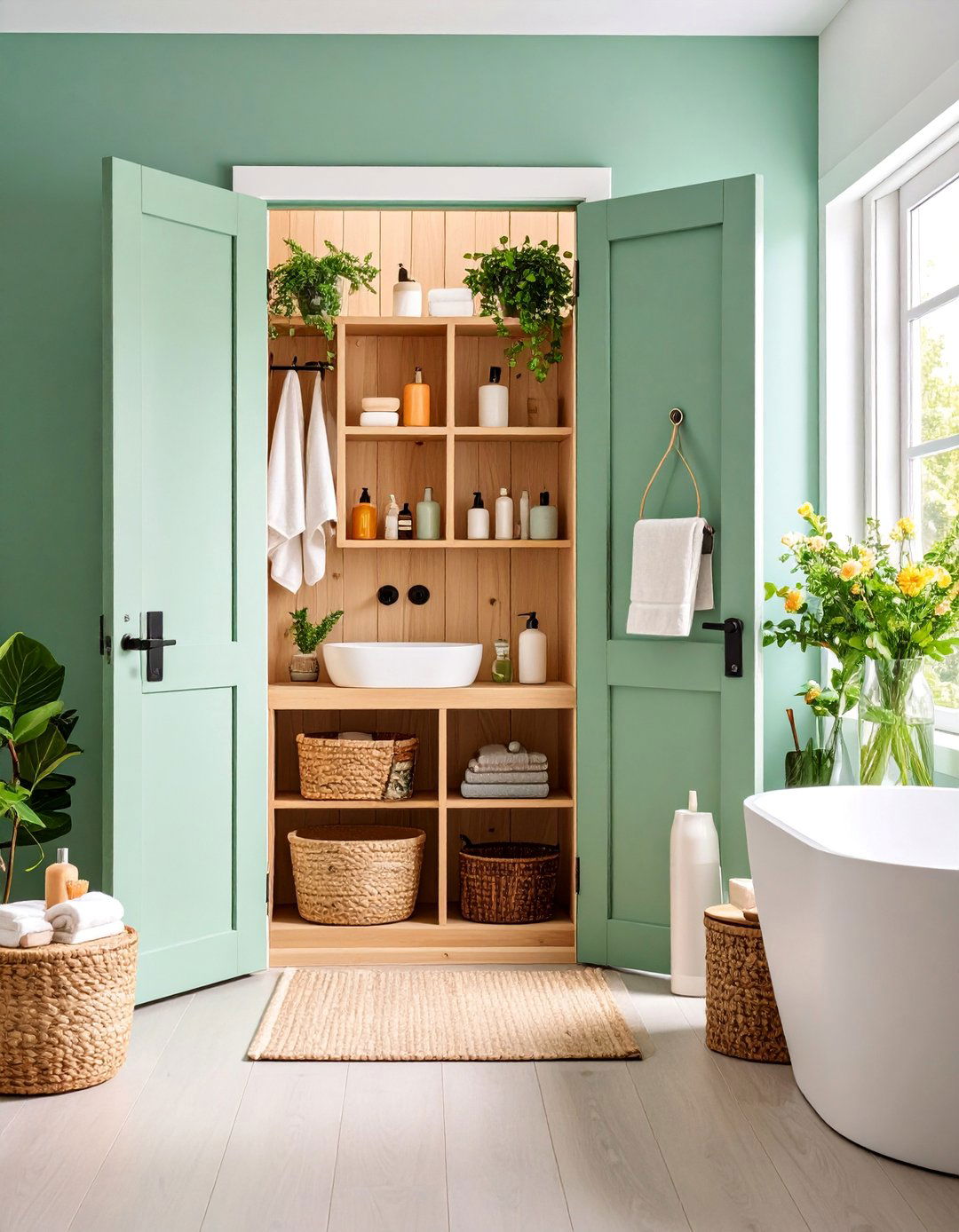 Pocket Door Storage with Hidden Access Panels - 25 Tiny House Storage Ideas