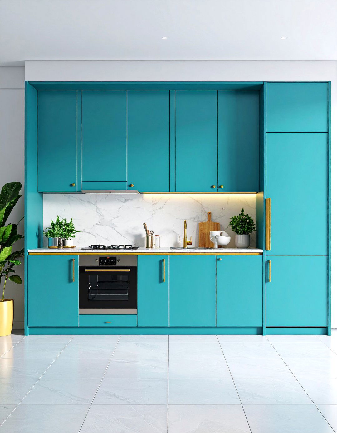Pocket Kitchen Doors with Concealed Hardware - 25 Kitchen Door Design Ideas