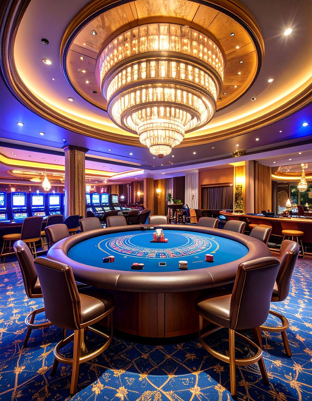 Poker Room with Professional Setup - 25 Luxury Man Cave Ideas