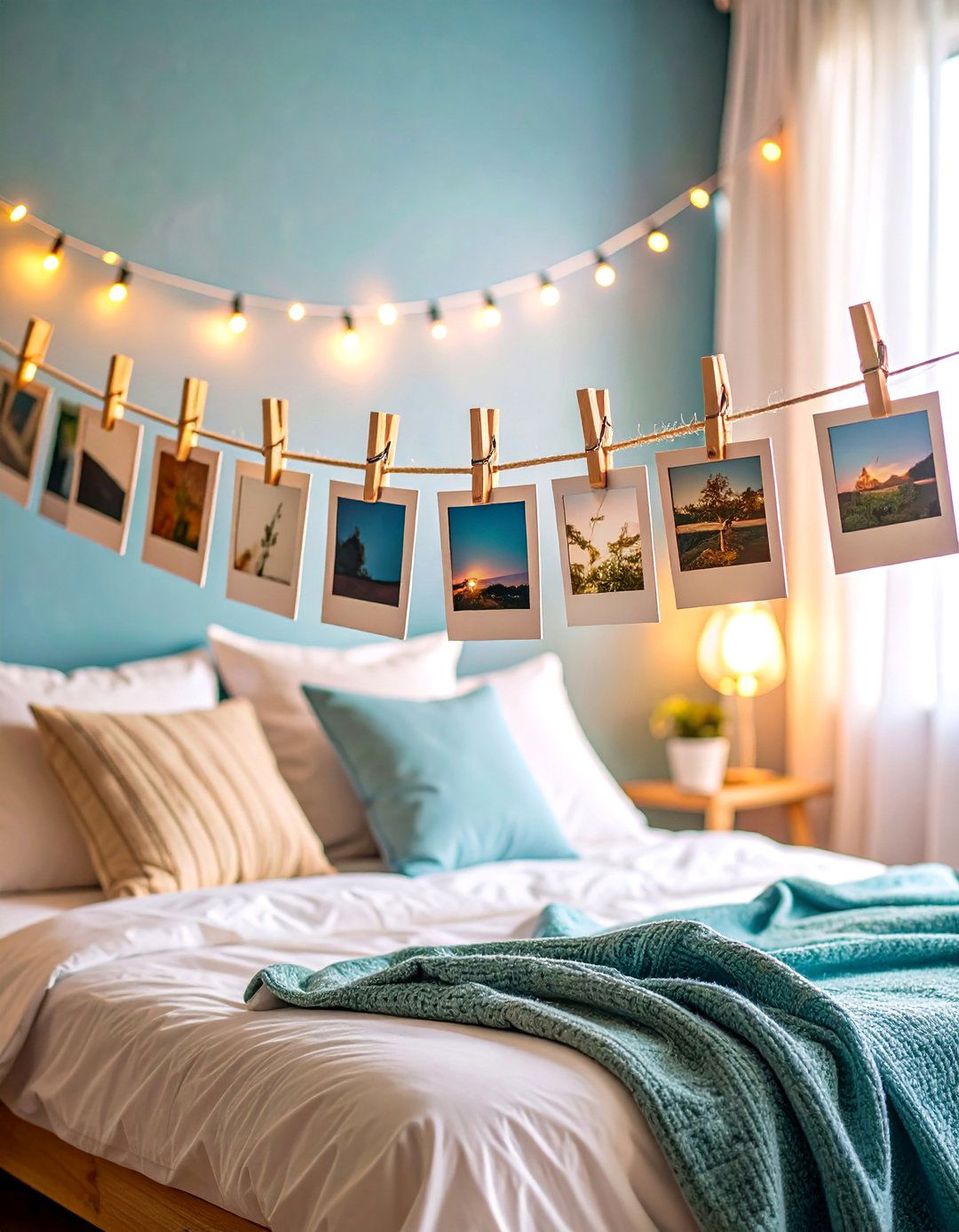 Polaroid Memory String Display - 25 Wall Collage Ideas