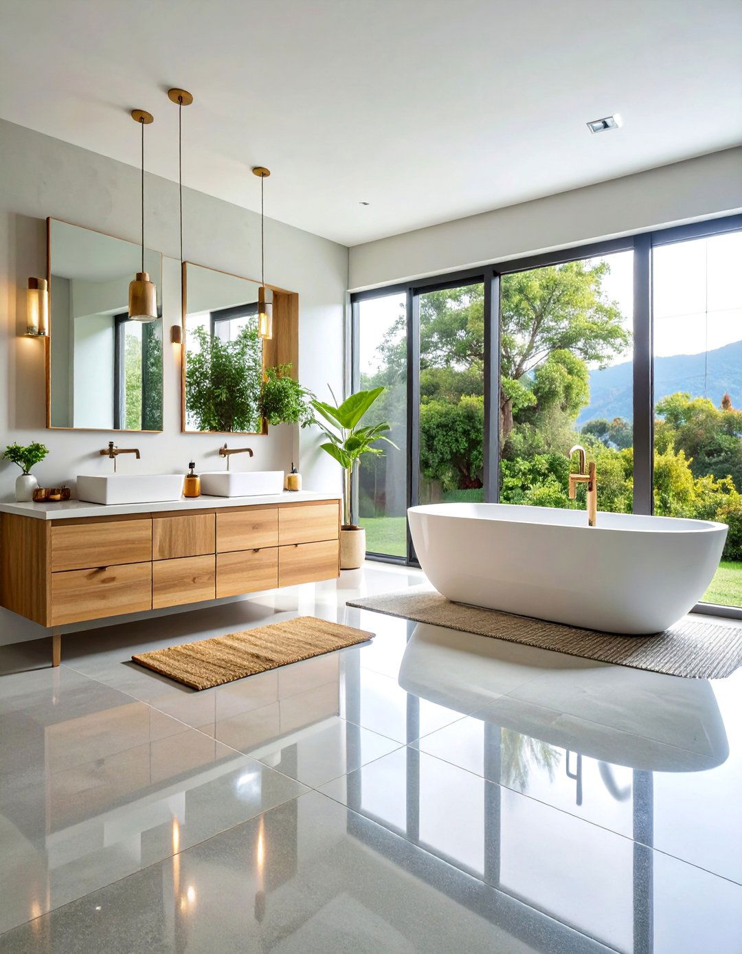 Polished Concrete Floor Bathroom - 25 Concrete Bathroom Ideas