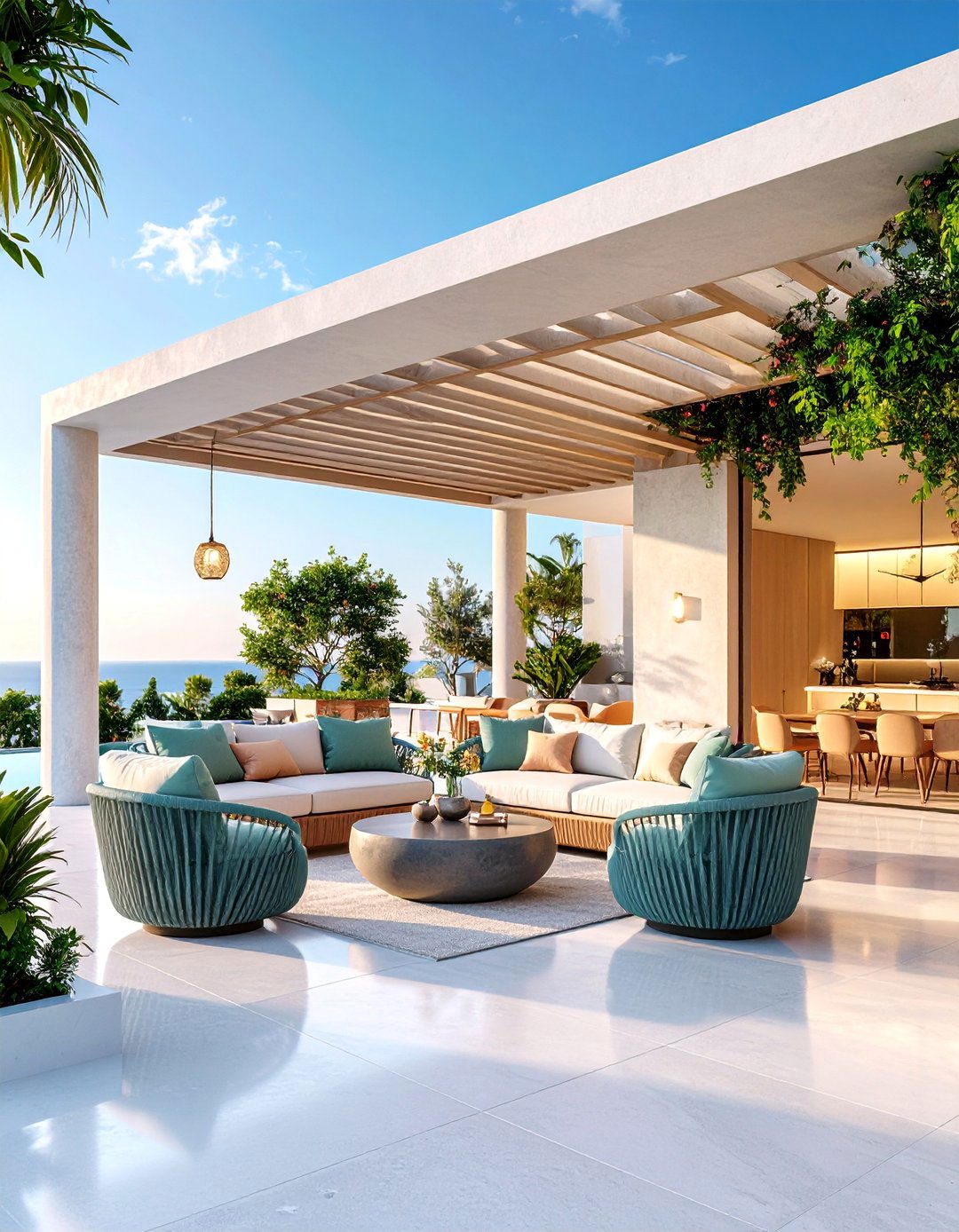 Polished Concrete Pergola Modern - 25 Pergola Flooring Ideas