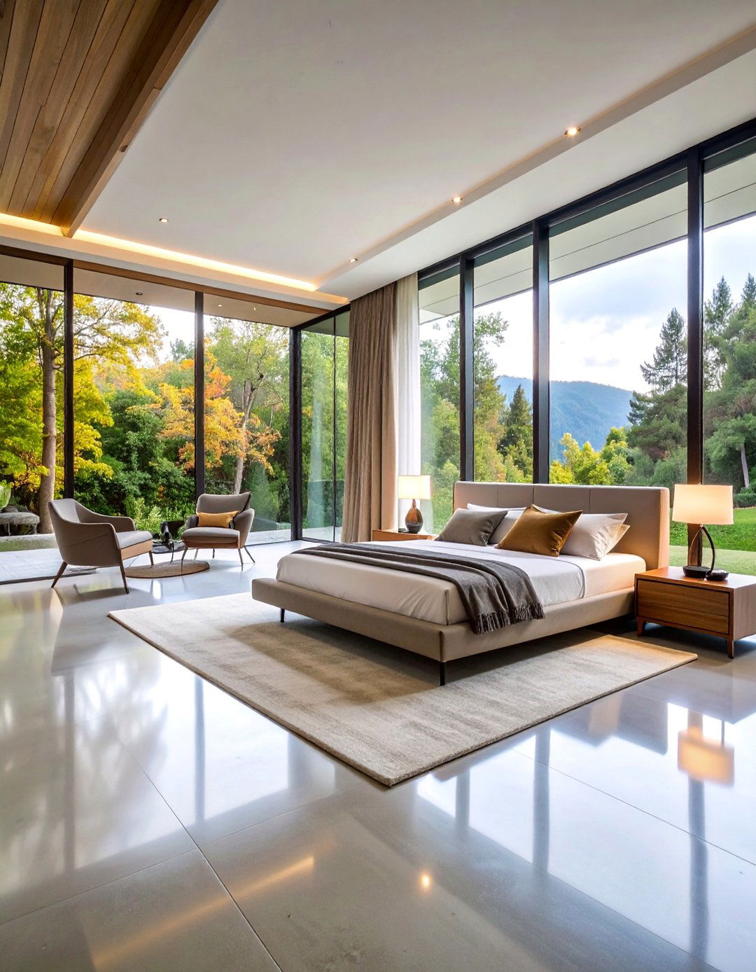 Polished Concrete with Radiant Heating - 25 Concrete Floor Bedroom Ideas