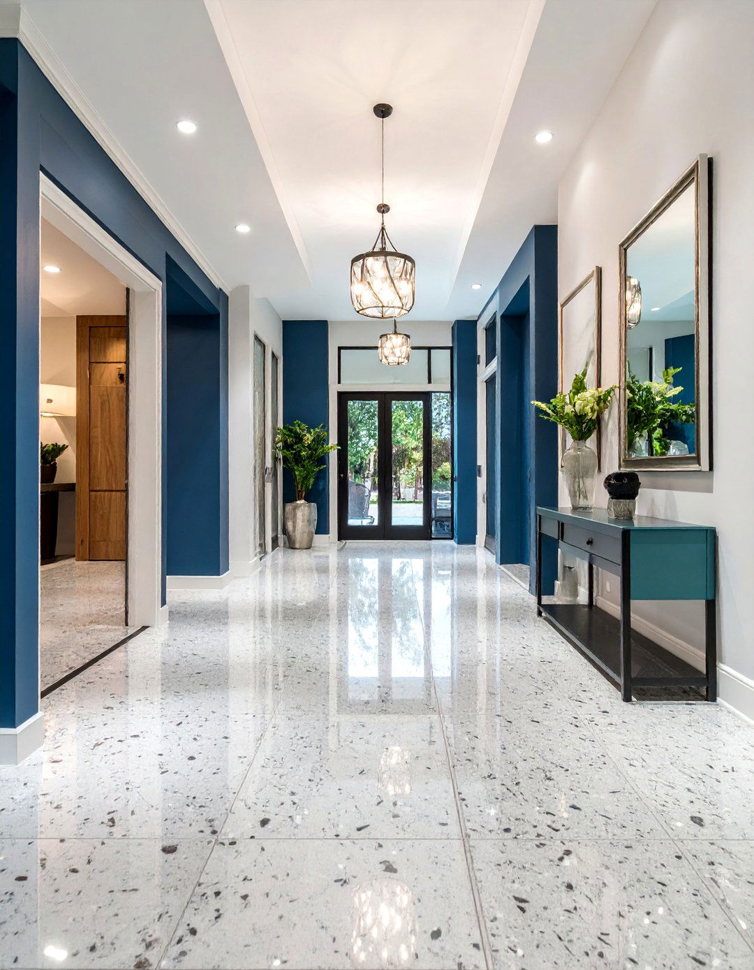 Polished Granite Mudroom Tiles - 25 Mudroom Tile Floor Ideas