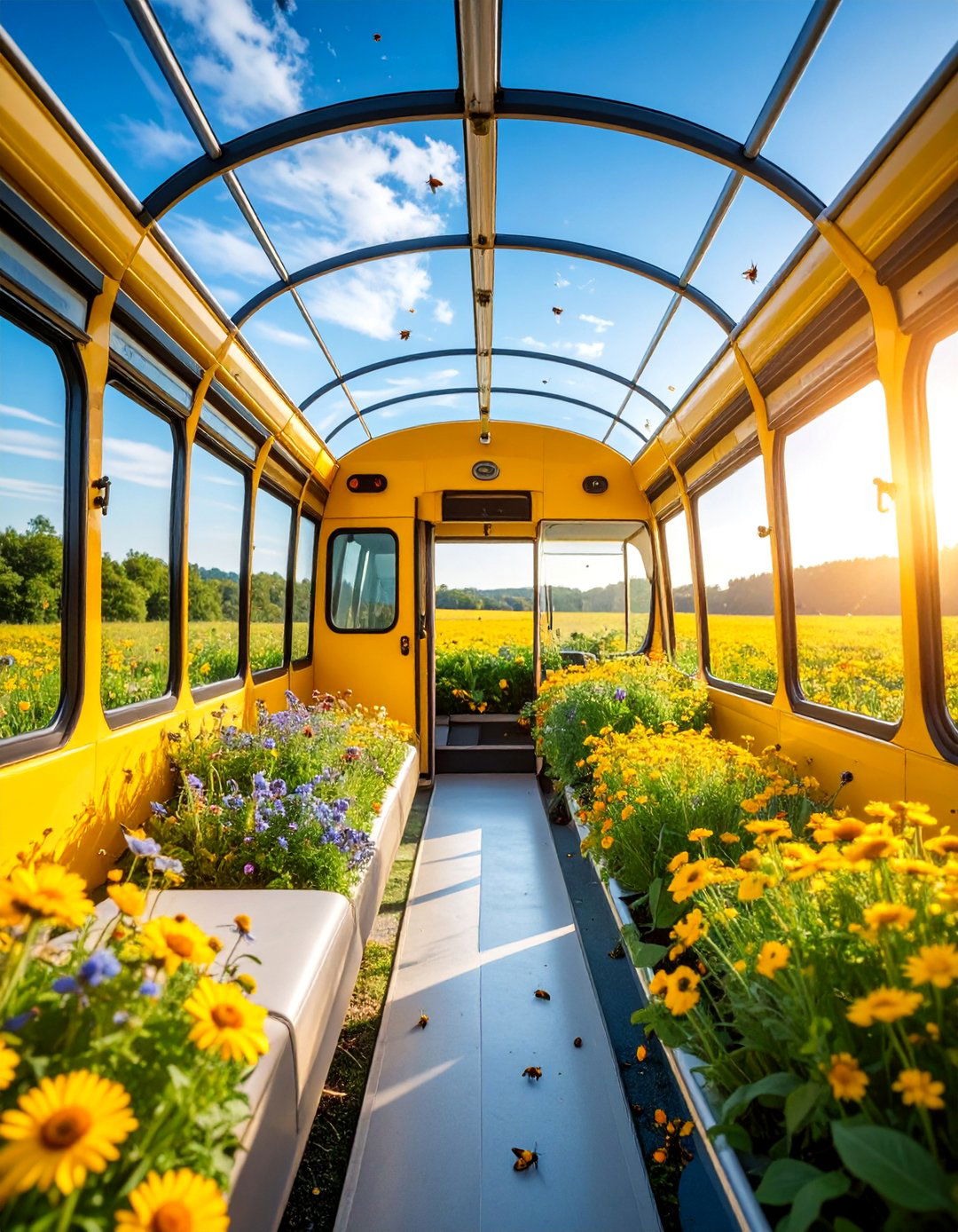 Pollinator Friendly School Bus Greenhouse - 25 School Bus Greenhouse Ideas