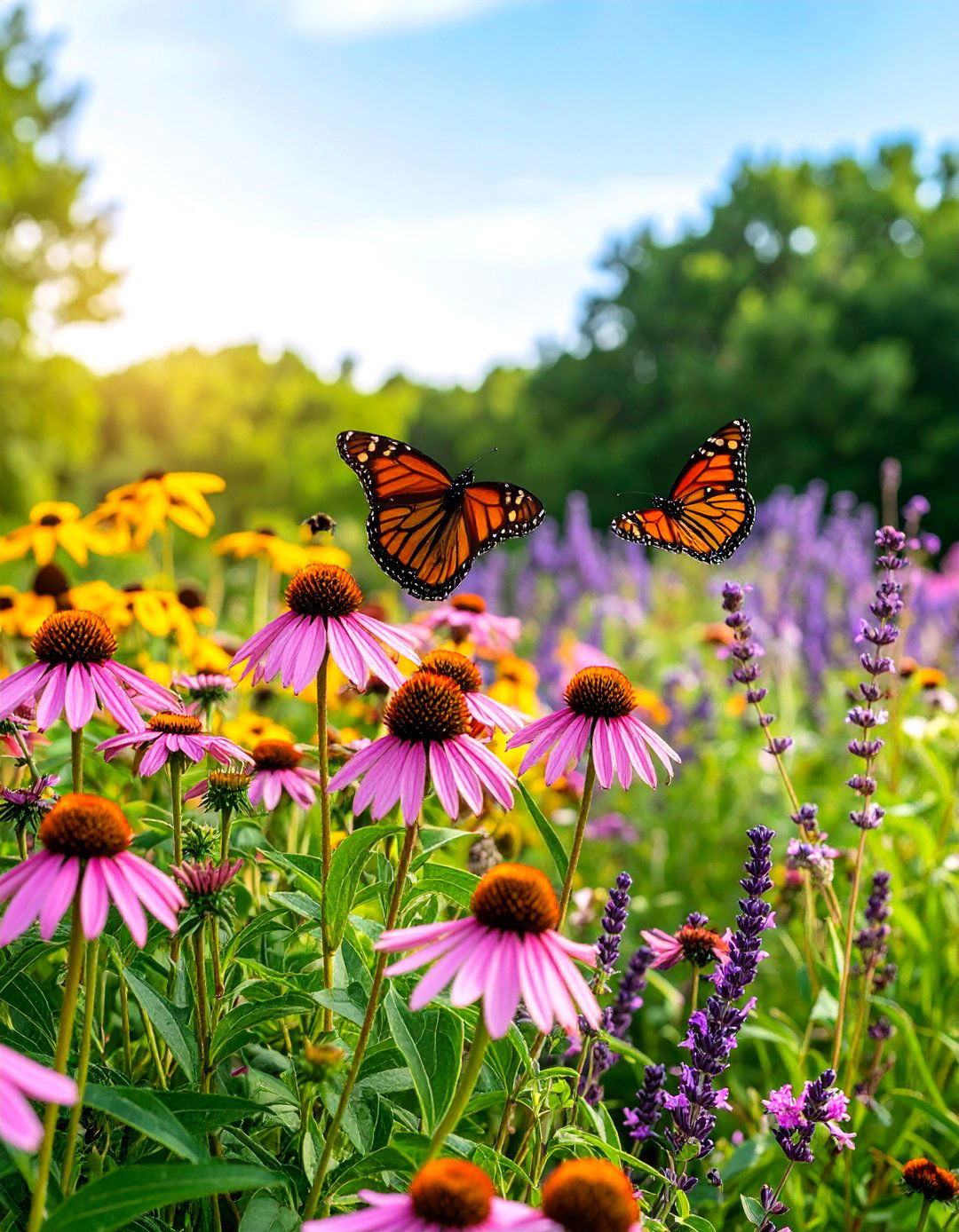 Pollinator Paradise Flower Bed with Bee Friendly Plants - 25 Flower Bed Ideas