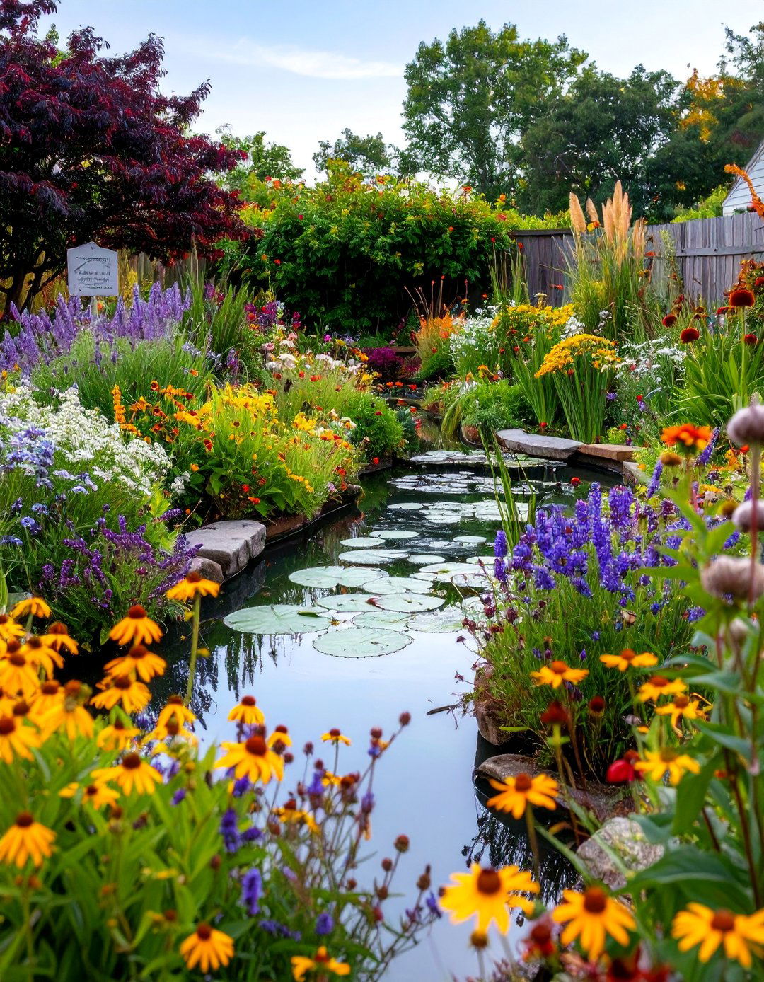 Pollinator Paradise Wildlife Garden - 25 Front Yard Texas Flower Bed Ideas