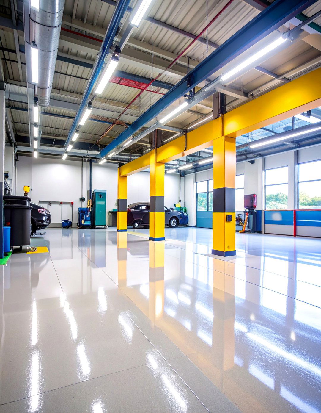 Polyurea Garage Coating with Anti Slip Aggregate - 25 Garage Flooring Ideas