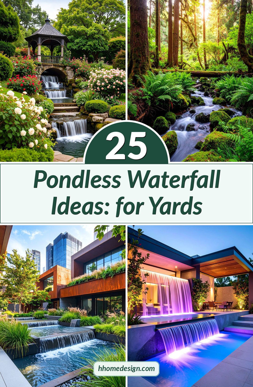 25 Pondless Waterfall Ideas for Yards
