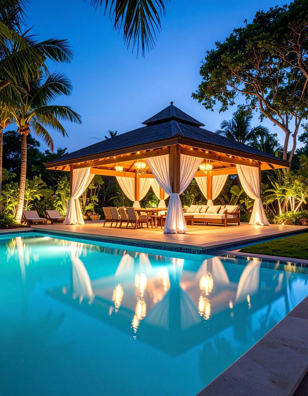 Pool Cabana and Pavilion Lighting Design - 25 Pool Lighting Ideas