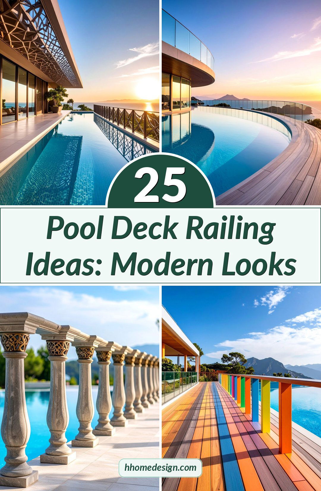25 Pool Deck Railing Ideas Modern Looks