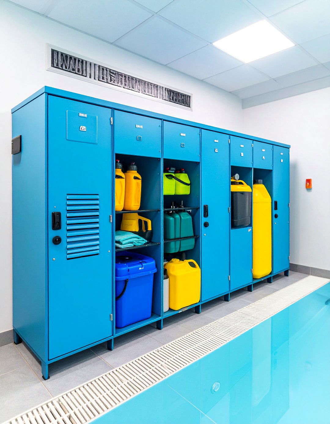 Pool Equipment Storage Locker with Chemical Compartment - 25 Outdoor Storage Ideas