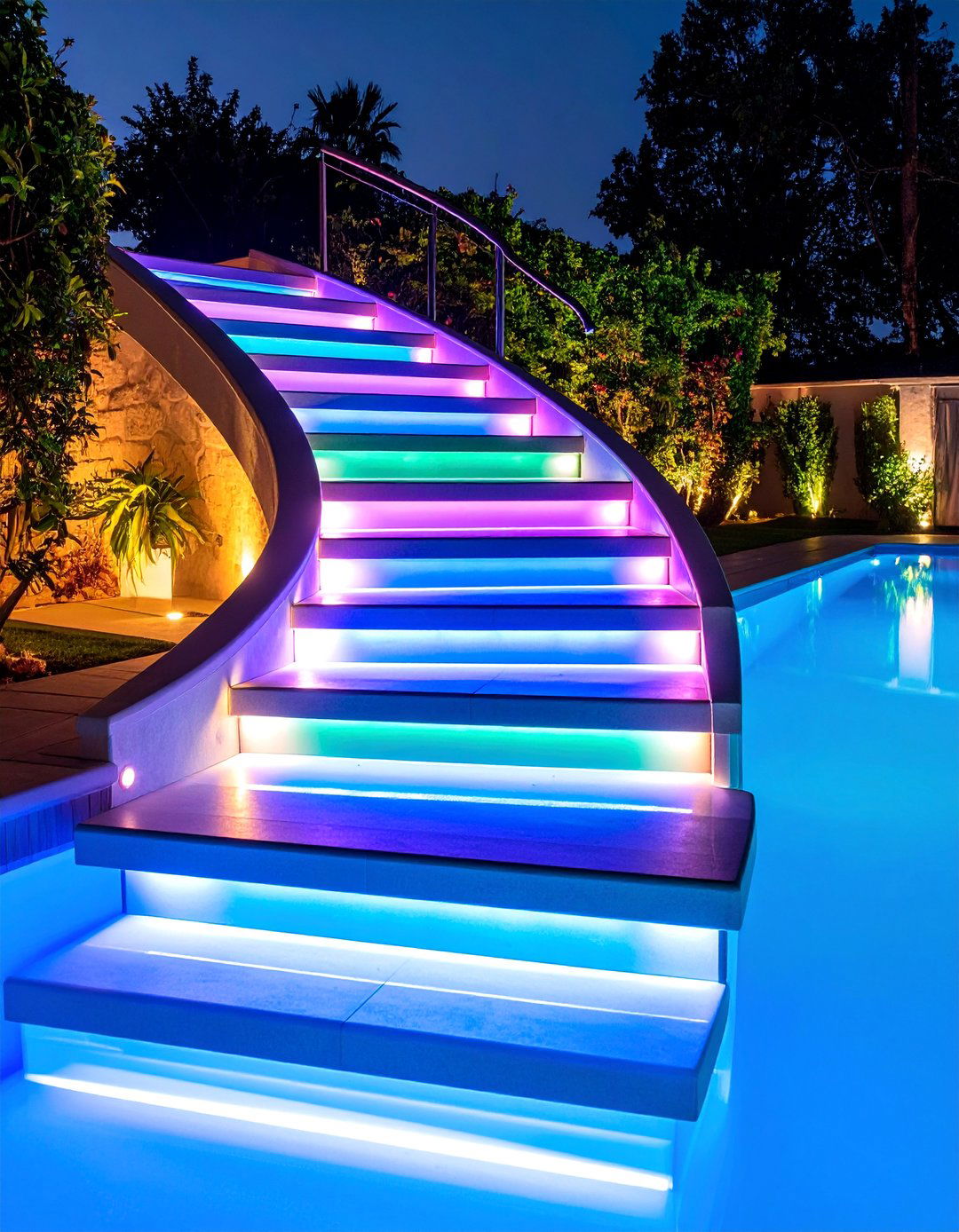 Pool Step and Entry Lighting for Enhanced Safety - 25 Pool Lighting Ideas