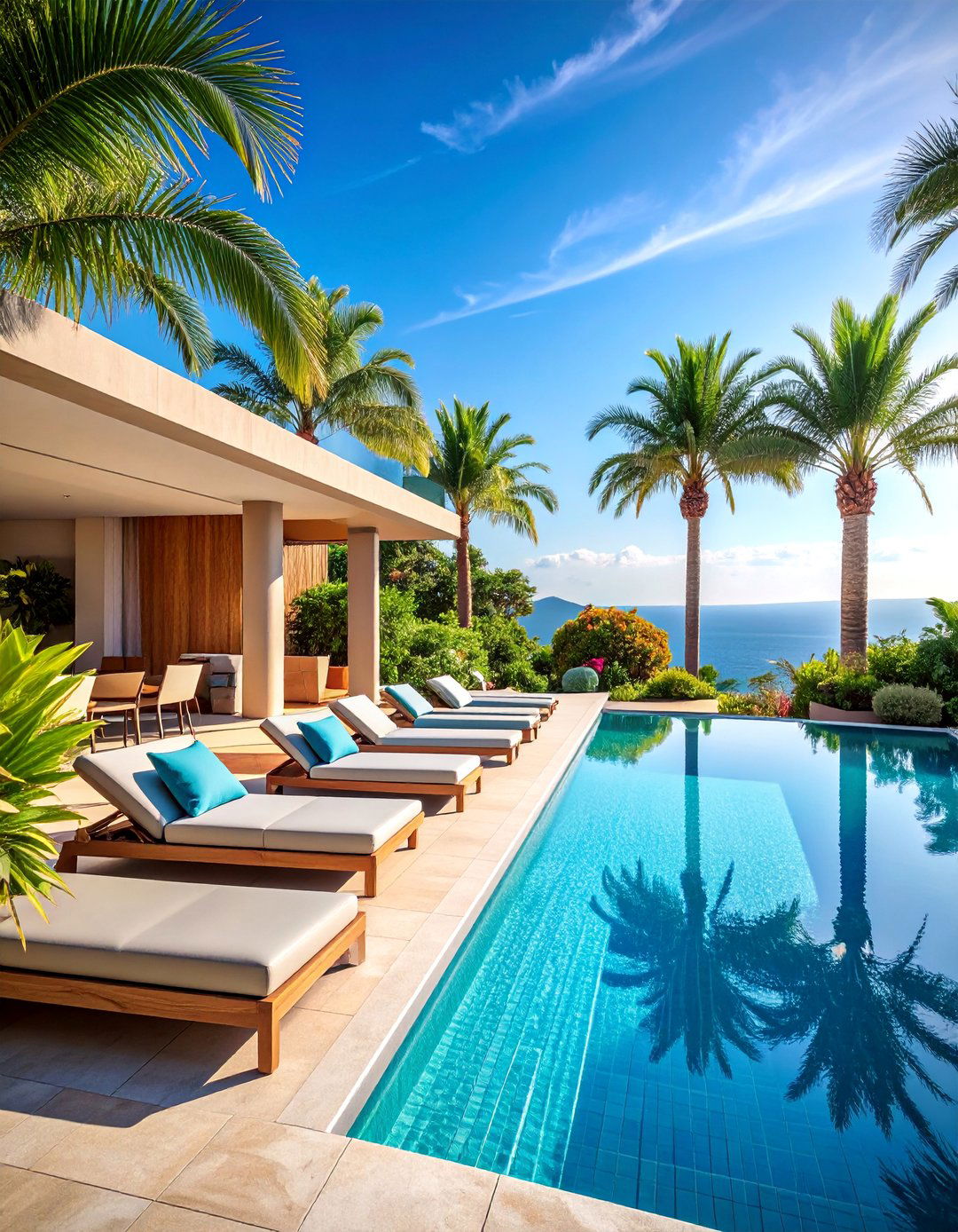 Pool Walkway Furniture Integration Design - 25 Pool Walkway Ideas
