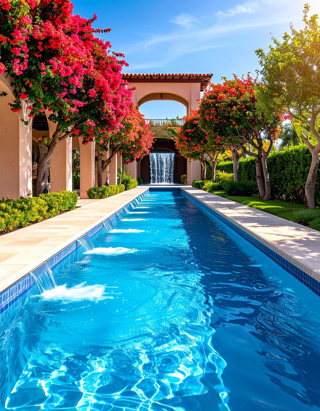 Pool Walkway Water Feature Integration - 25 Pool Walkway Ideas