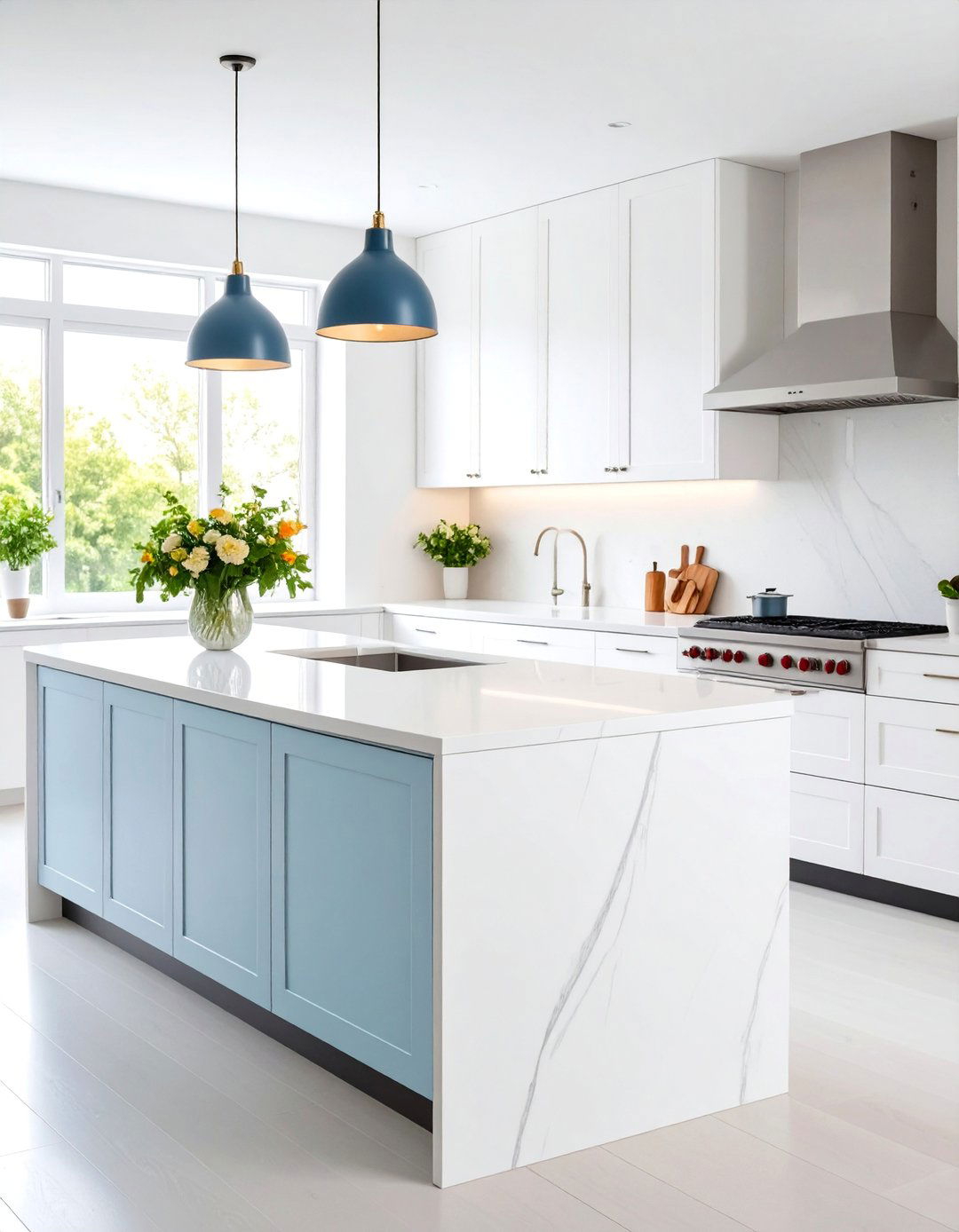 Porcelain Kitchen Countertop with Ultra Thin Slab Profile - 25 Kitchen Countertop Ideas