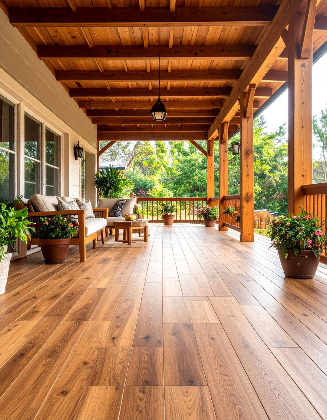 Porcelain Tile Wood Look Outdoor System - 25 Porch Flooring Options