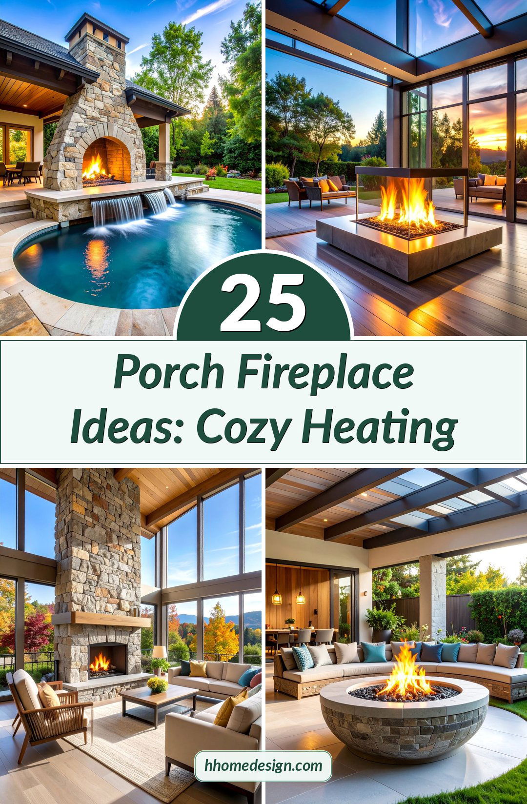 25 Porch Fireplace Ideas Cozy Heating