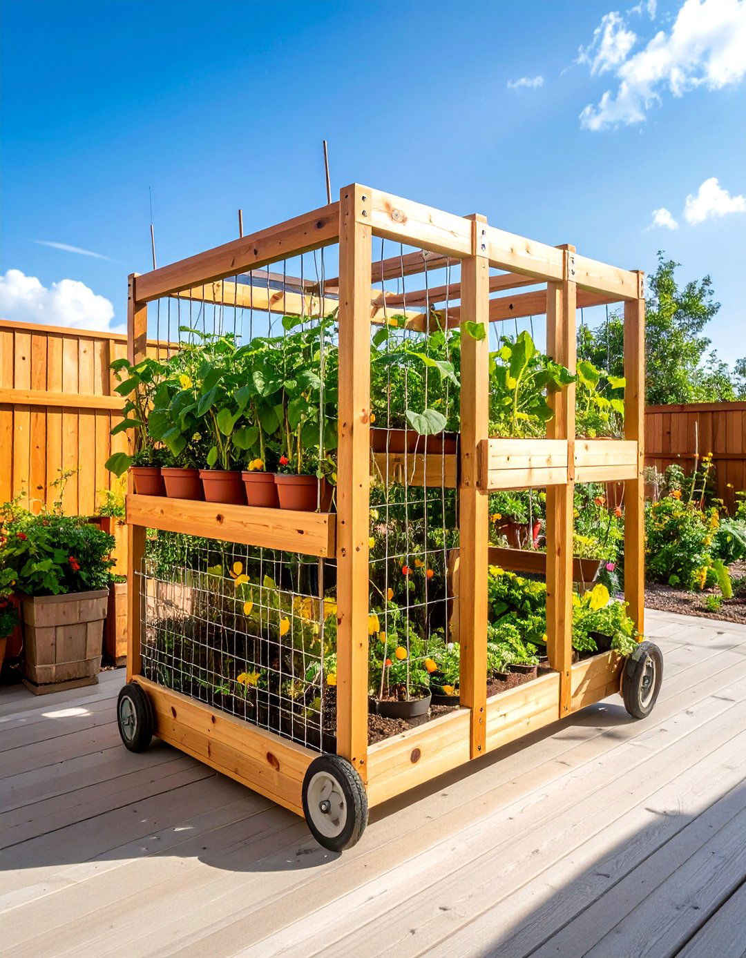 Portable Folding Cucumber Trellis Crate - 25 Cucumber Trellis Ideas
