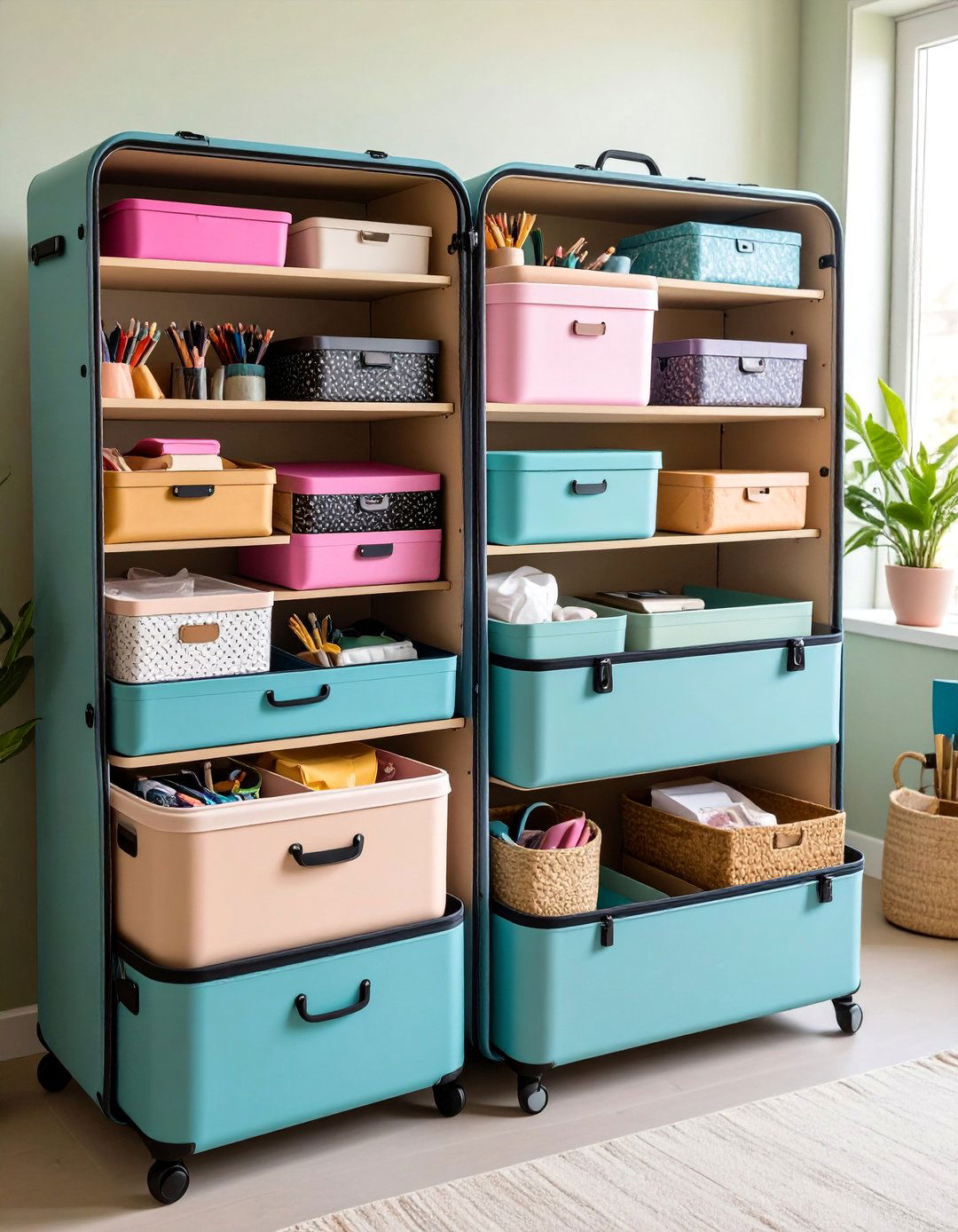 Portable Organization For Craft Retreats and Classes - 25 Craft Room Organization Ideas