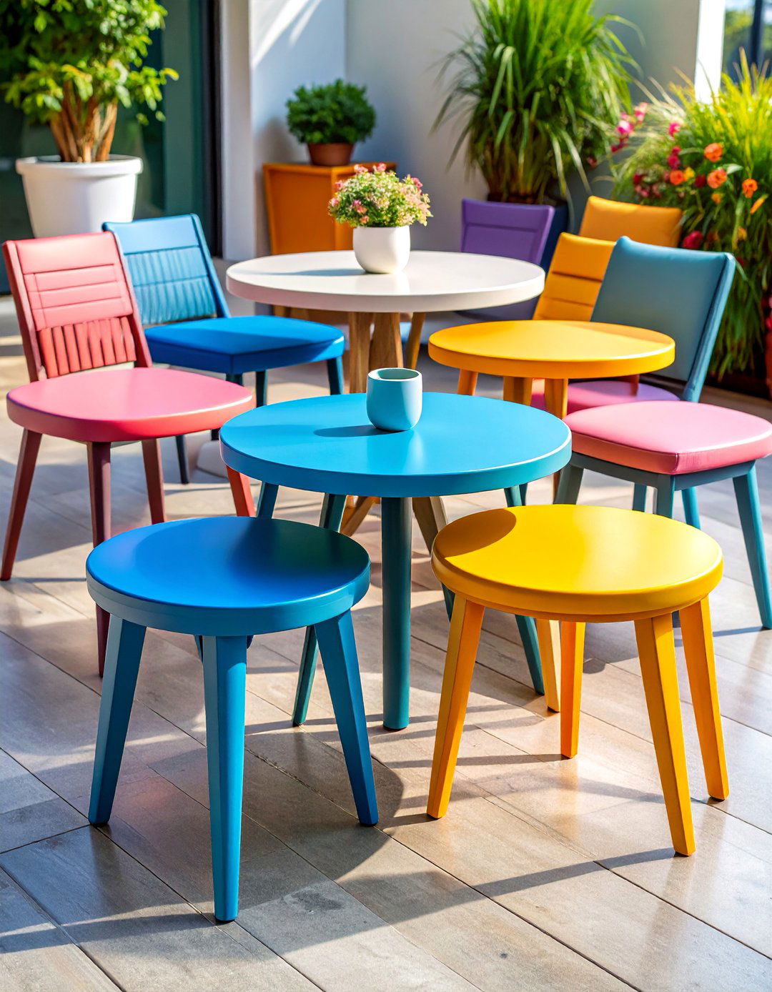 Portable Outdoor Side Table Set - 25 Patio Furniture Ideas