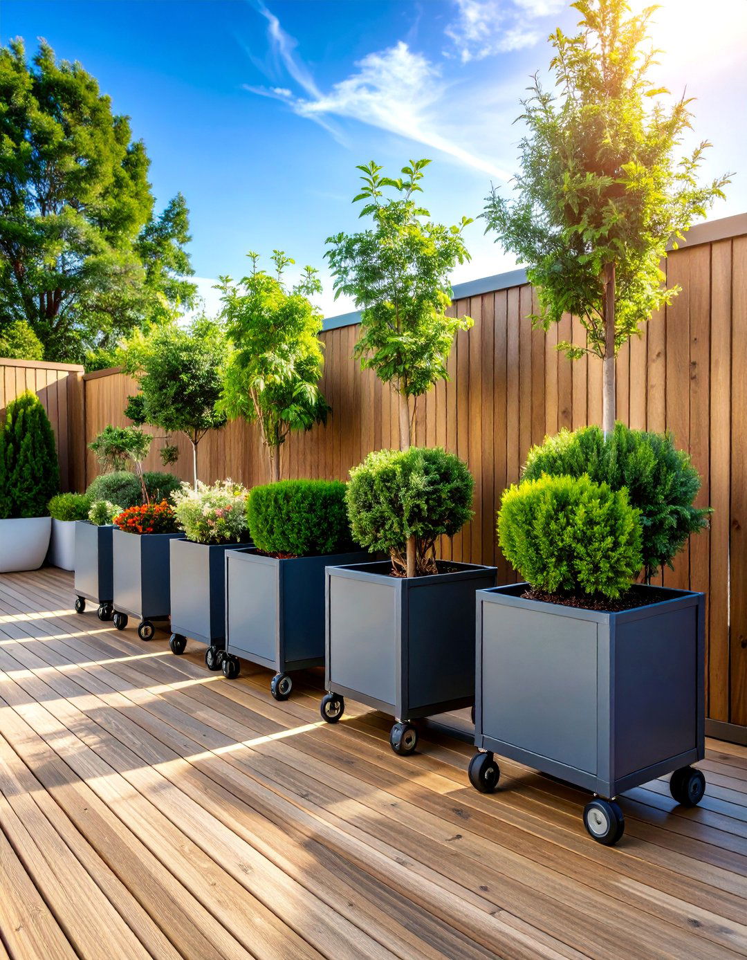 Portable Plant Screen Collection - 25 Deck Privacy Ideas