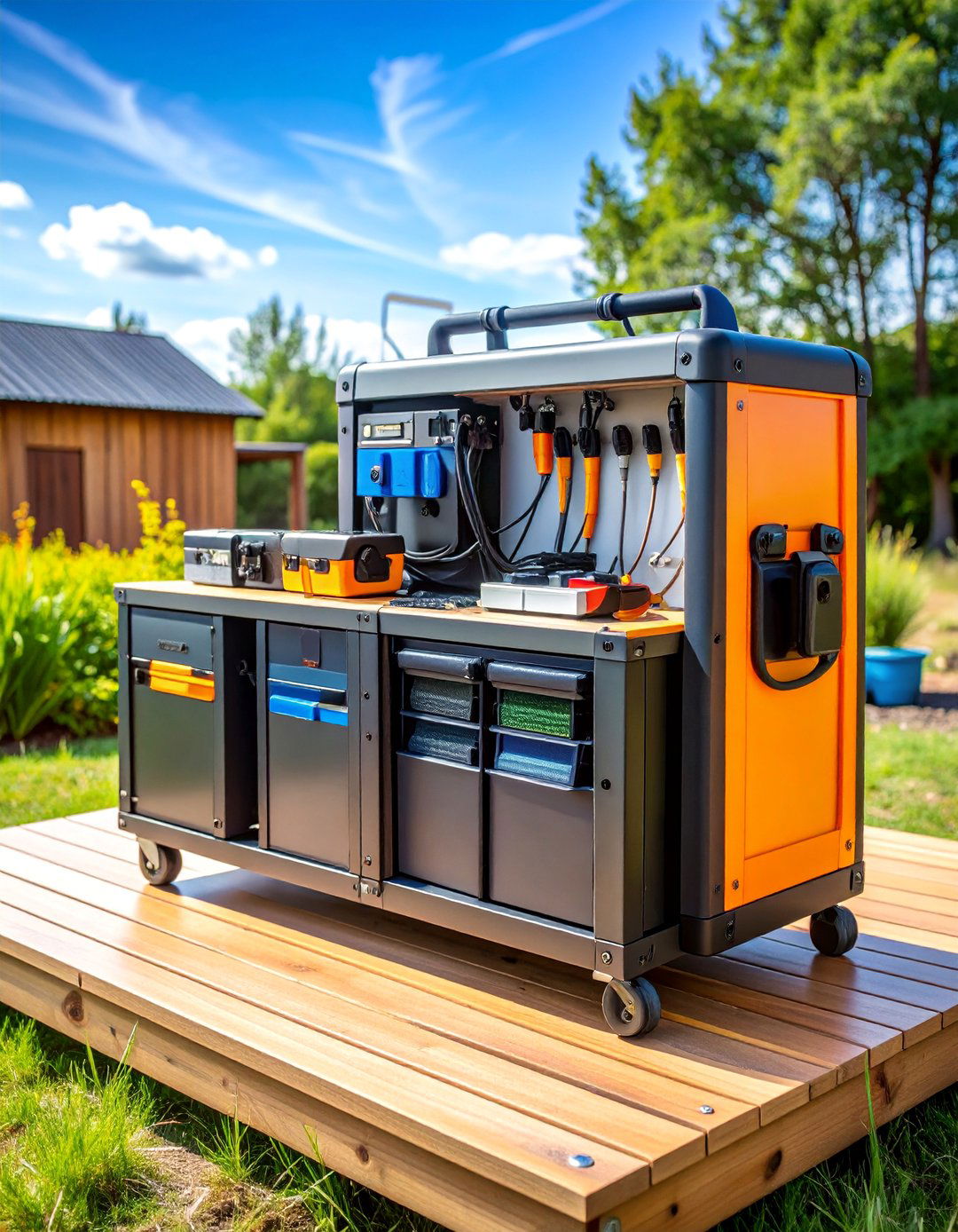 Portable Power Station with Tool Organization - 25 Power Tool Storage Ideas