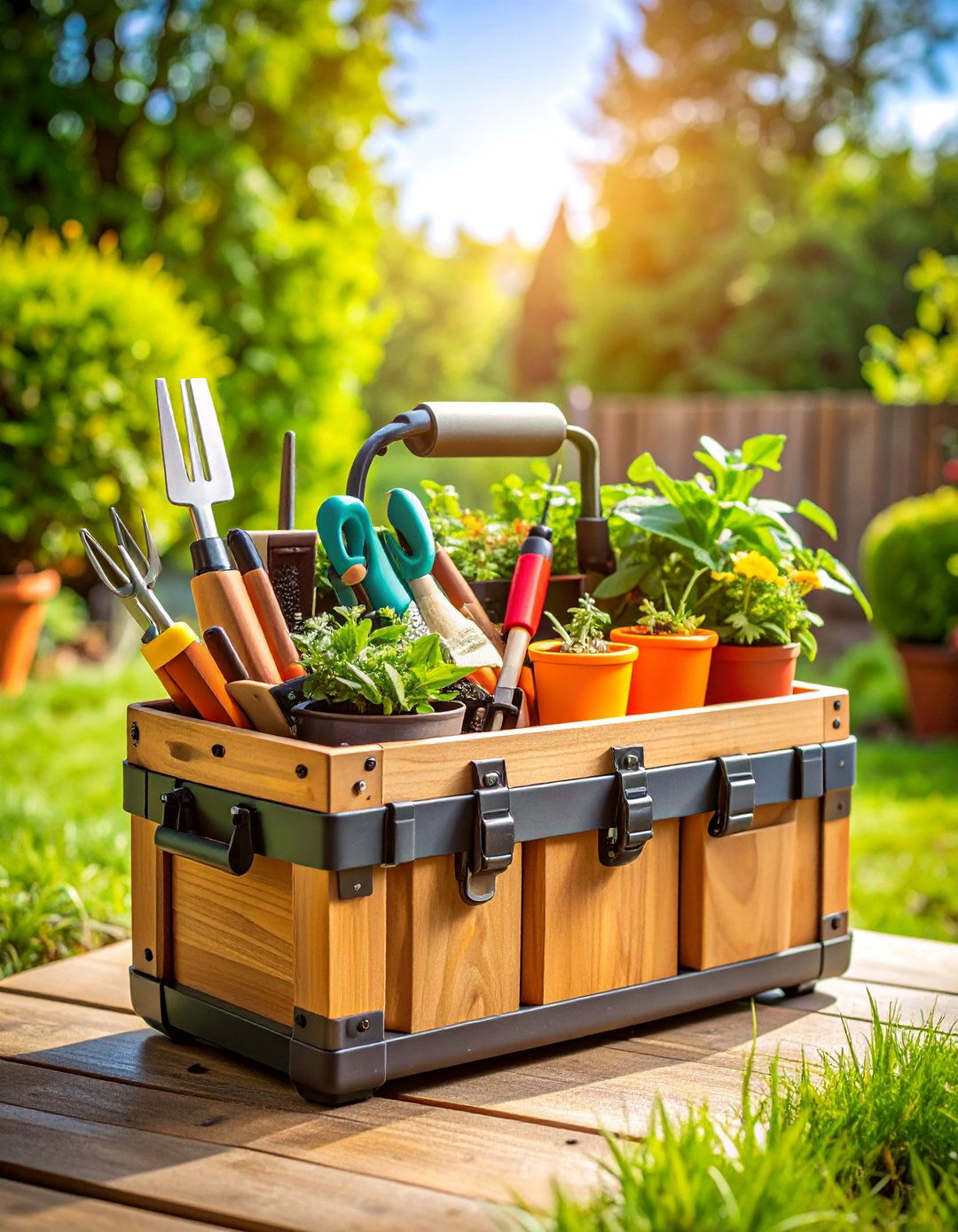 Portable Tool Caddy with Multiple Compartments - 25 Outdoor Storage Ideas