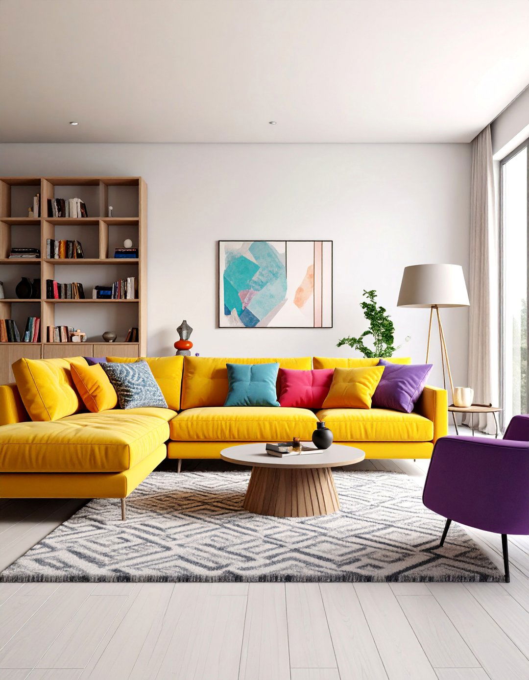 Postmodern Furniture Living Room with Sculptural Pieces - 25 1980s Living Room Ideas