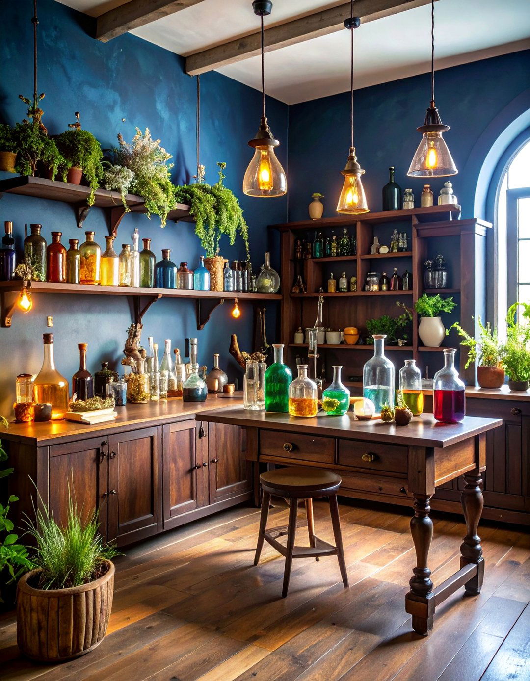 Potions Laboratory Home Office - 25 Harry Potter Decor Ideas