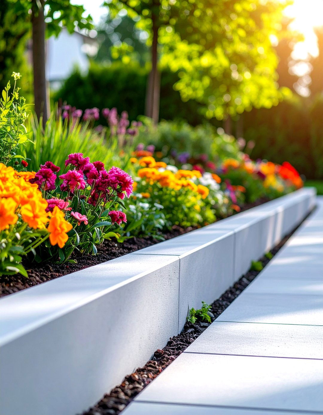 Poured Concrete Curbing Systems - 25 Modern Garden Edging Ideas