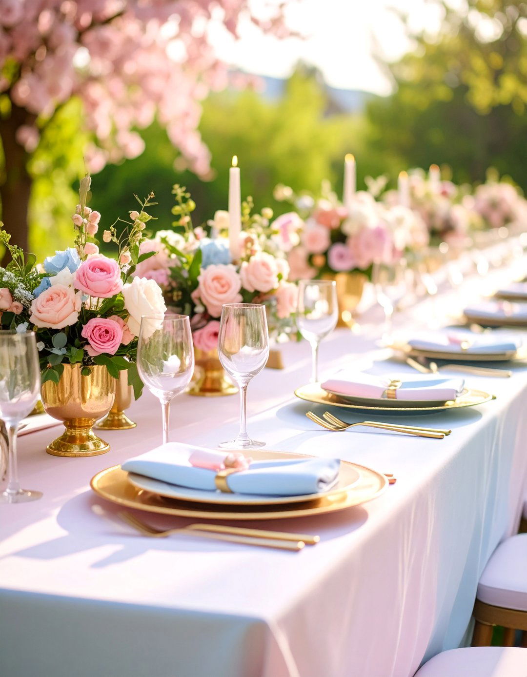 Powder Blue and Blush Spring Romance Theme - 25 Blue Wedding Theme Ideas