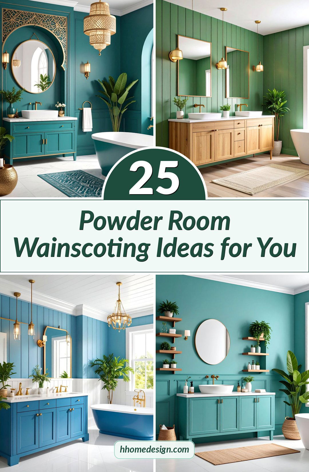 25 Powder Room Wainscoting Ideas for You