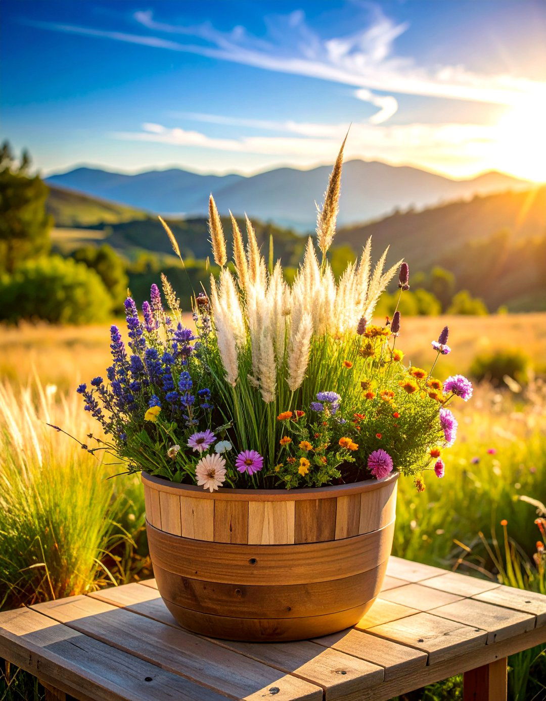 Prairie Grassland Native Display - 25 Potted Plant Arrangement Ideas
