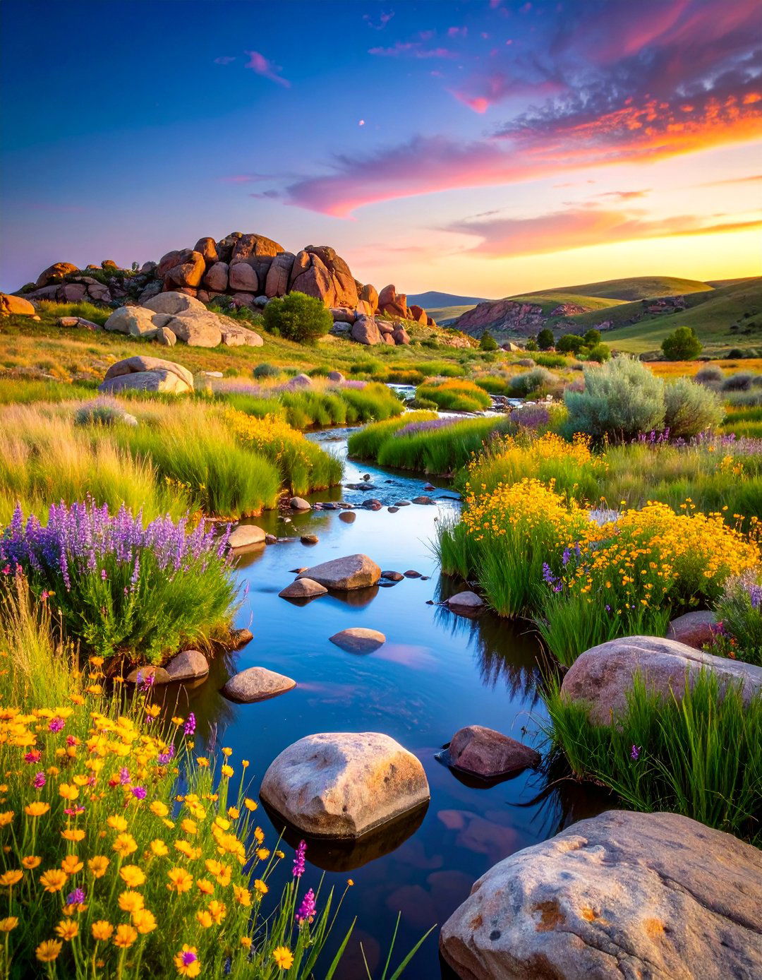 Prairie Stream Pondless Feature - 25 Pondless Waterfall Ideas