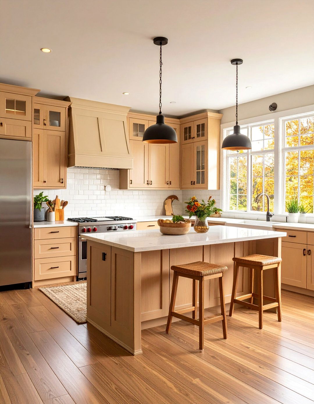 Prairie Style Beige Kitchen - 25 Kitchens With Beige Kitchen Cabinets