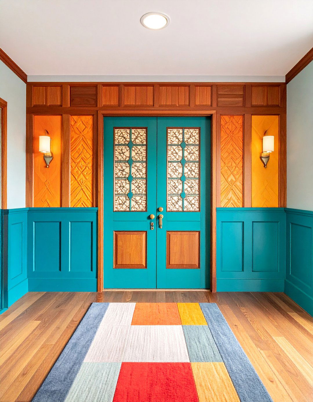 Prairie Style Door Trim with Horizontal Emphasis - 25 Door Trim Ideas
