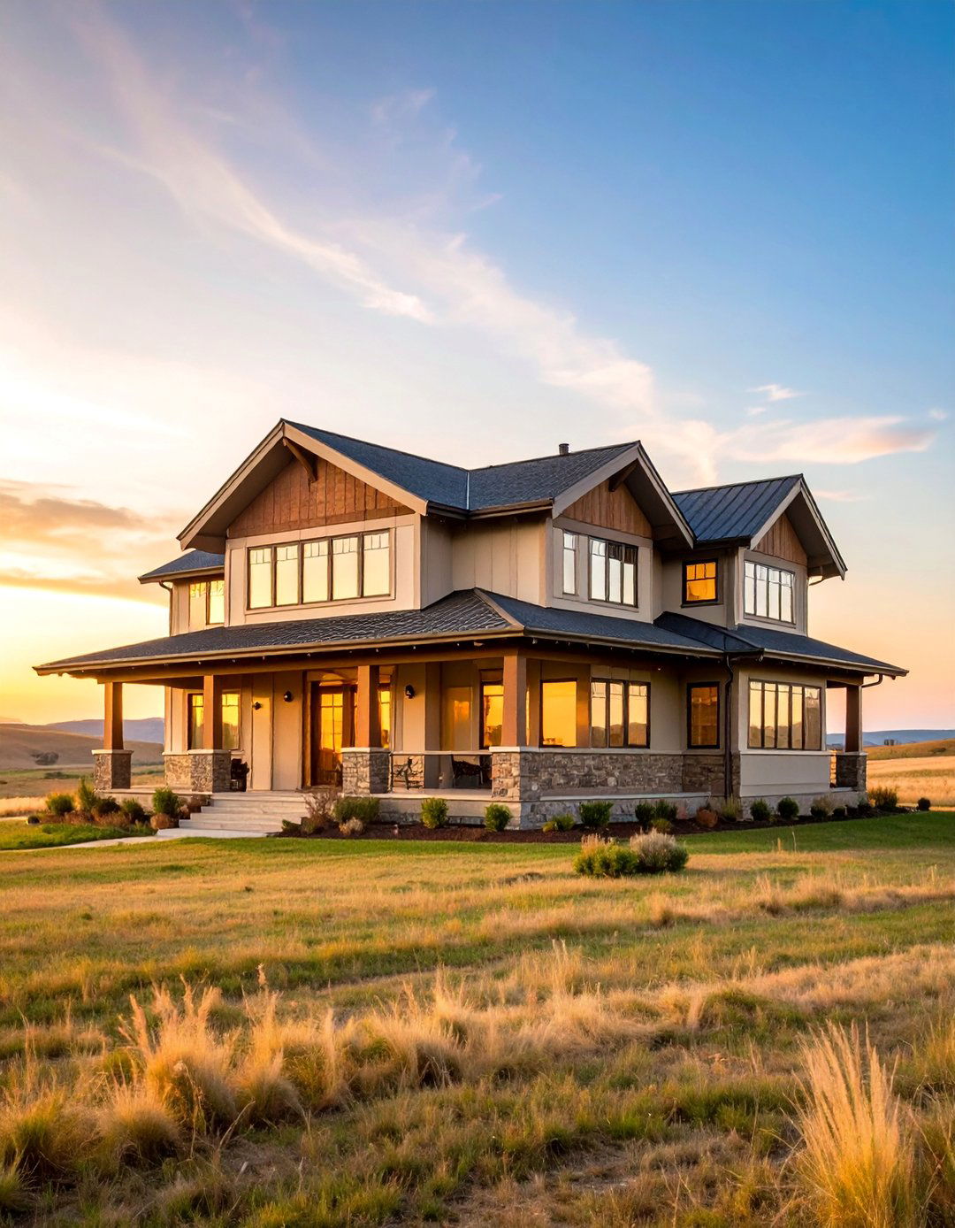 Prairie Style with Horizontal Emphasis - 25 Aesthetic House Exterior Ideas