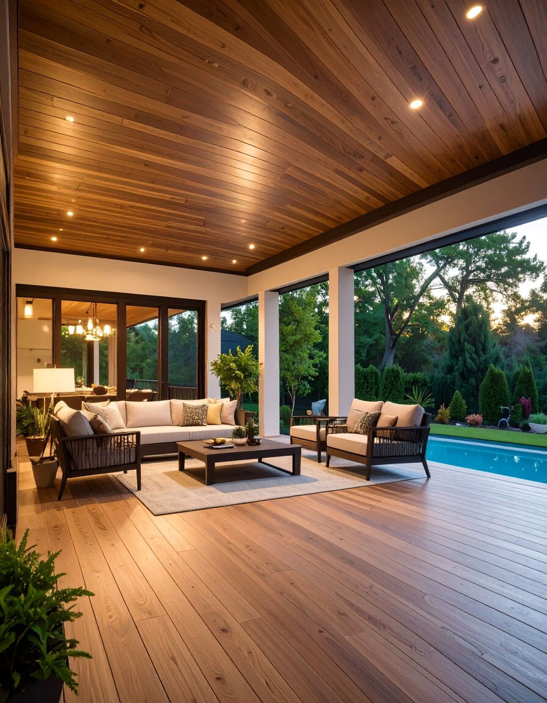 Premium Embossed Vinyl Ceiling Planks - 25 Vinyl Porch Ceiling Ideas